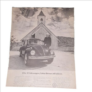 Vintage Volkswagen Newspaper Ad Clippings